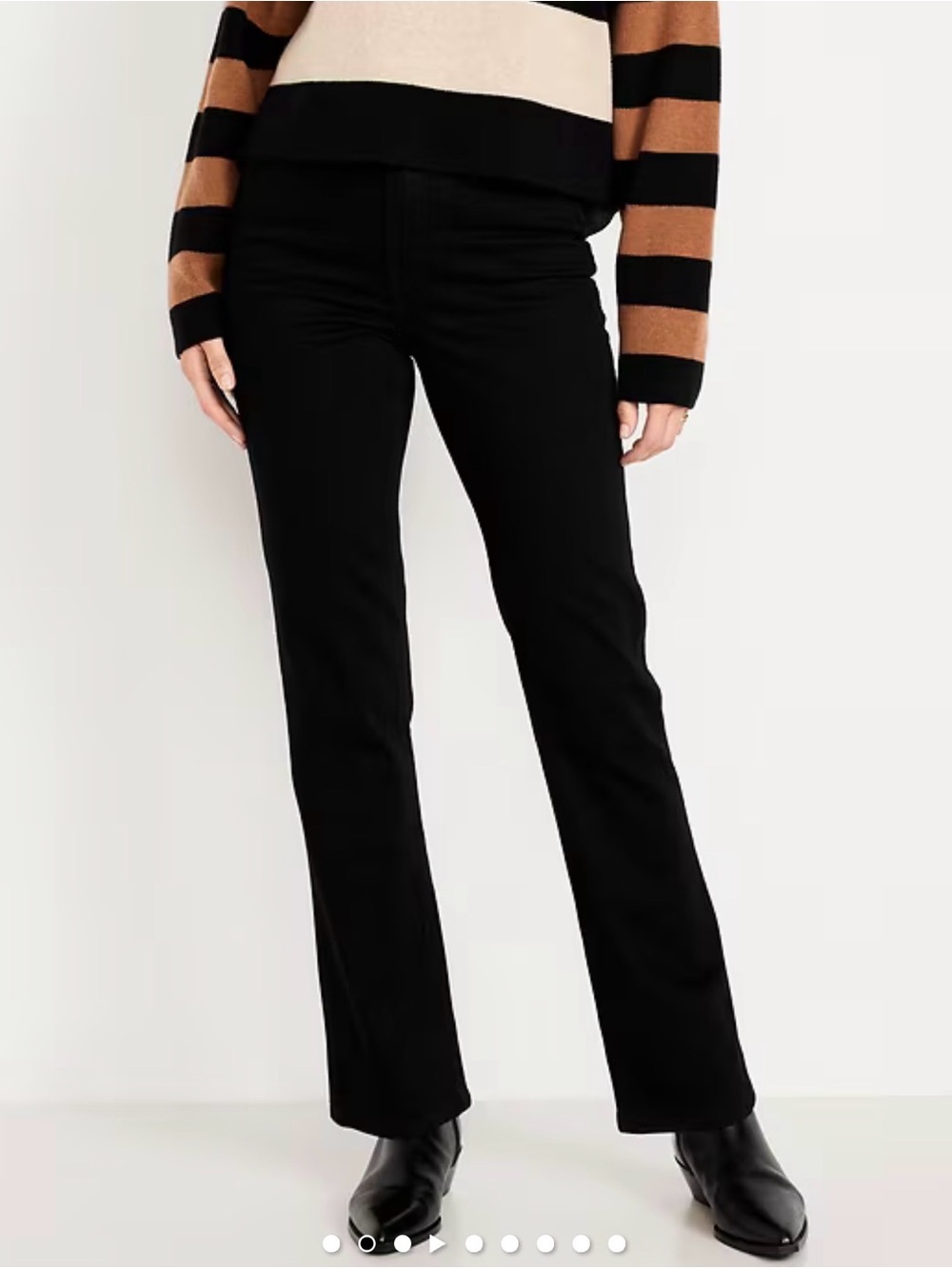 Ultra high rise, straight leg, black jeans from Old Navy
